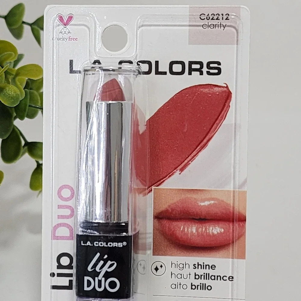 L.A. Colors Lip Duo High Shine Moisturizing Lipstick - Clarity C62212